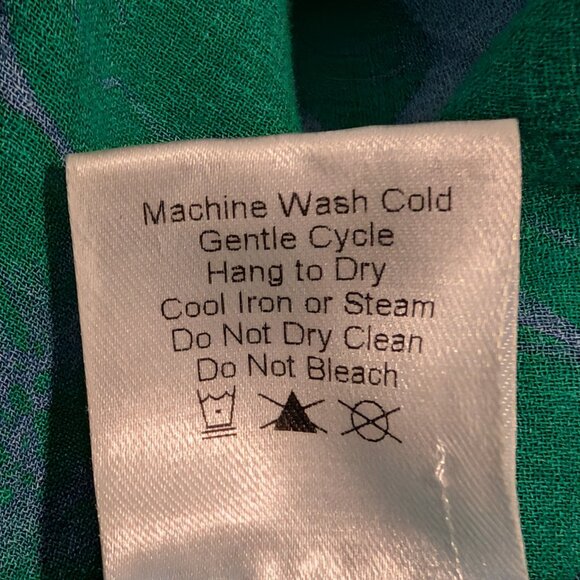 Xirena Womens Size XS Beau Ibiza Blue Green Floral Button Cotton L/S Blouse Top - Picture 10 of 10